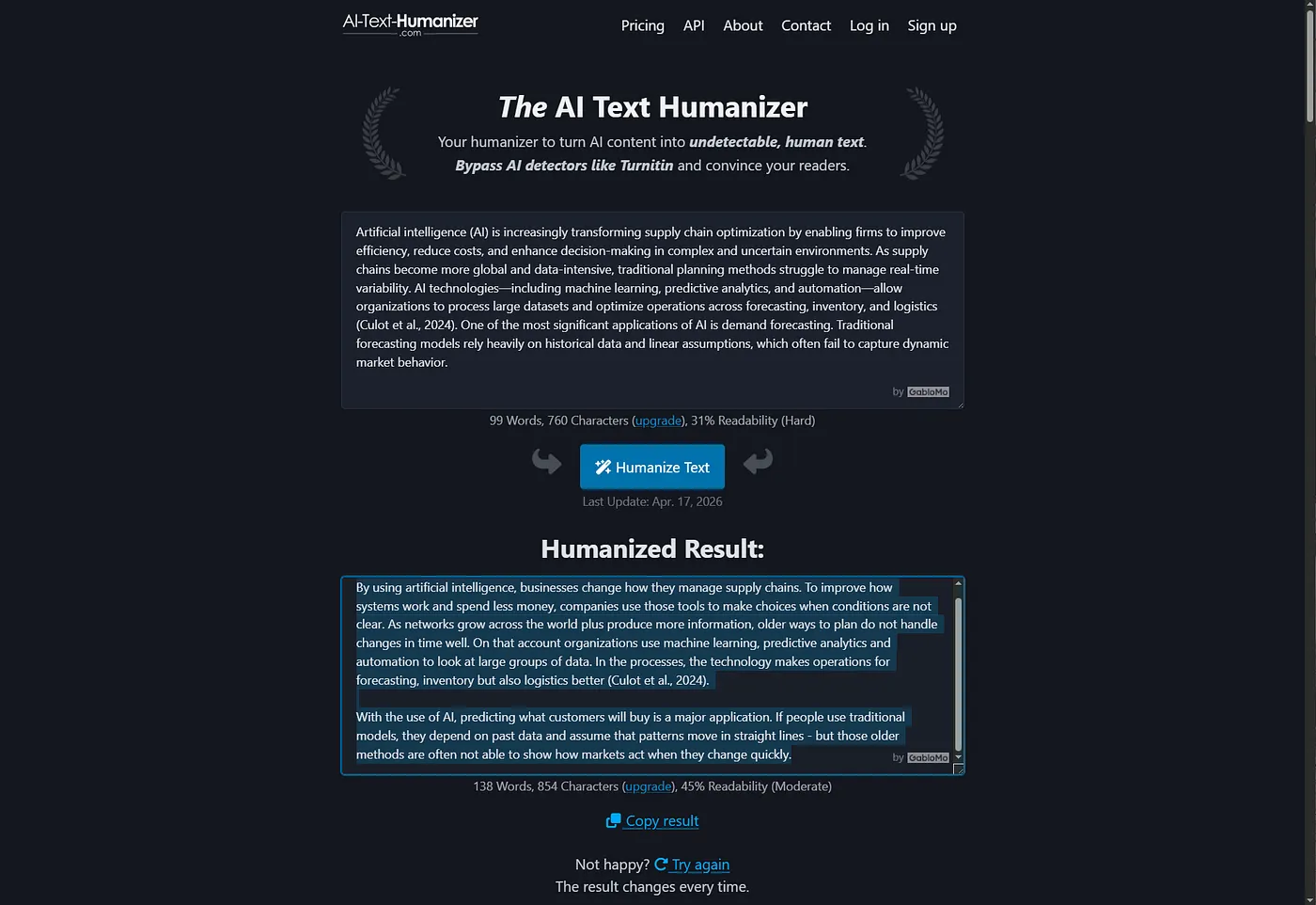 AI-Text-Humanizer humanized output